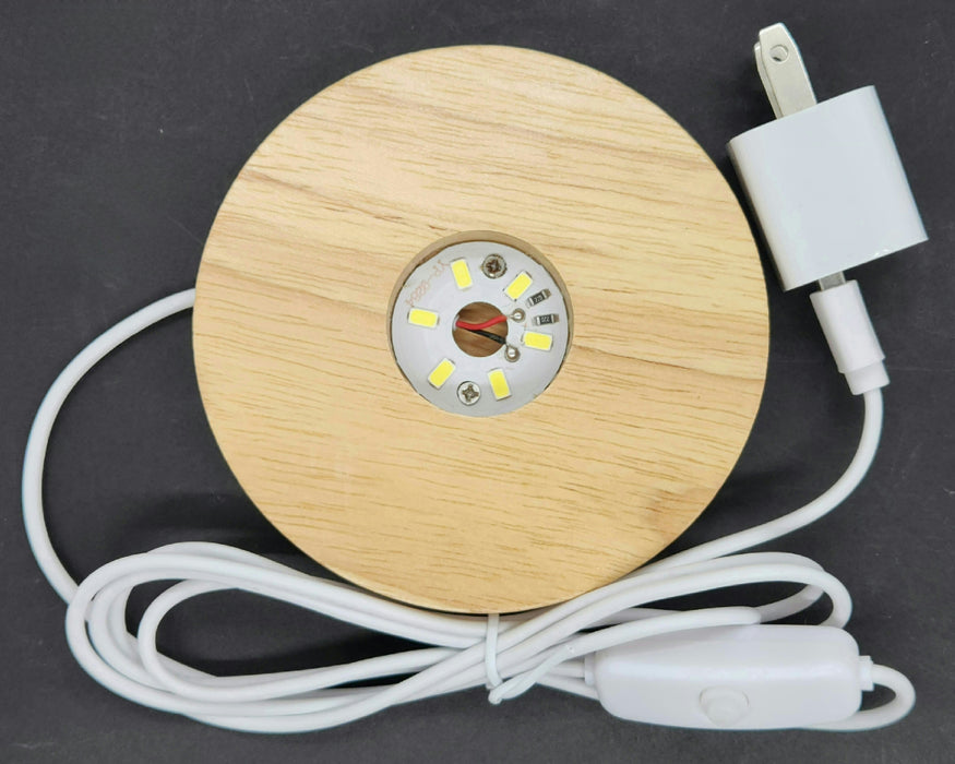 Wooden LED Light Base