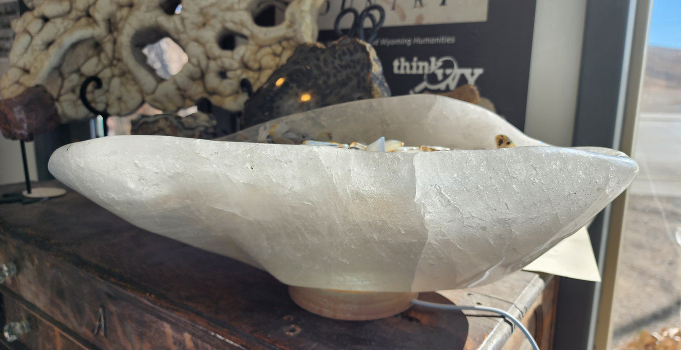 A++ Quality Extra Large Hand-Carved Rose Quartz Bowl | Madagascar