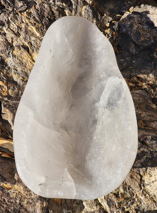 A++ Quality Extra Large Hand-Carved Rose Quartz Bowl | Madagascar
