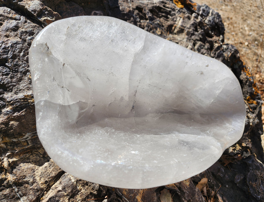 A++ Quality Extra Large Hand-Carved Rose Quartz Bowl | Madagascar