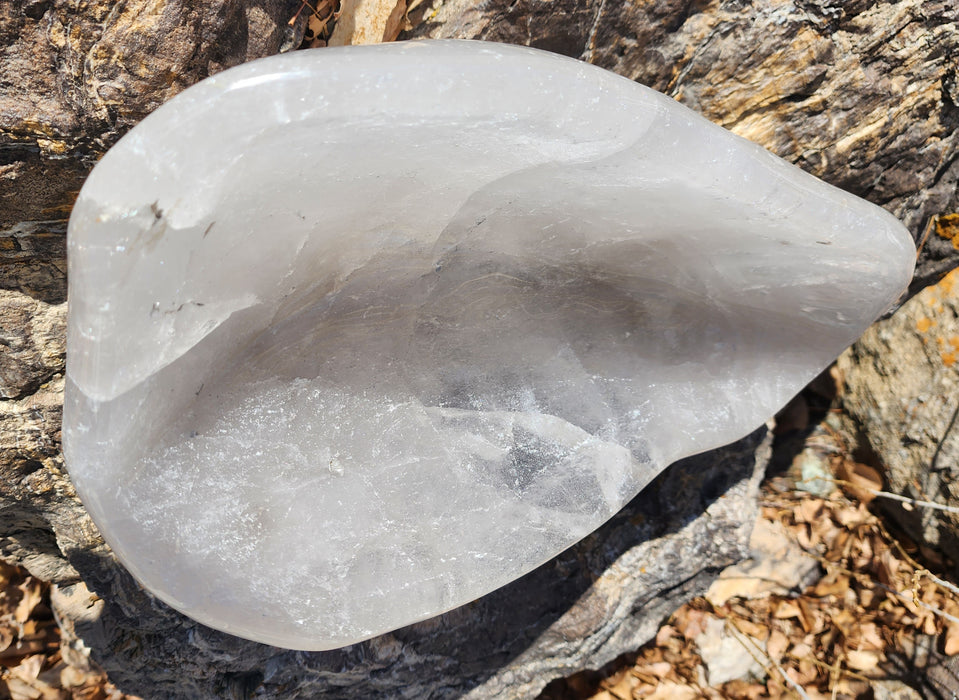 A++ Quality Extra Large Hand-Carved Rose Quartz Bowl | Madagascar