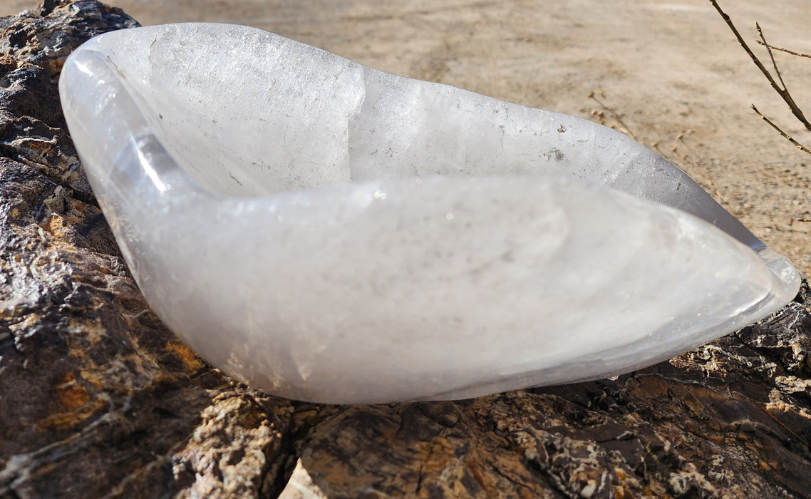 A++ Quality Extra Large Hand-Carved Rose Quartz Bowl | Madagascar