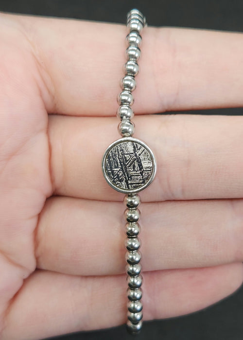 Muonionalusta Meteorite Bracelet with Stretchy Band