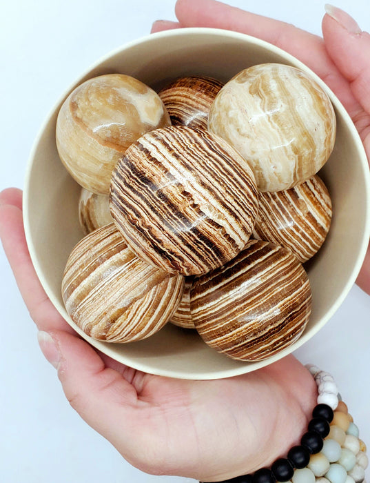 Banded Aragonite Spheres | Morocco