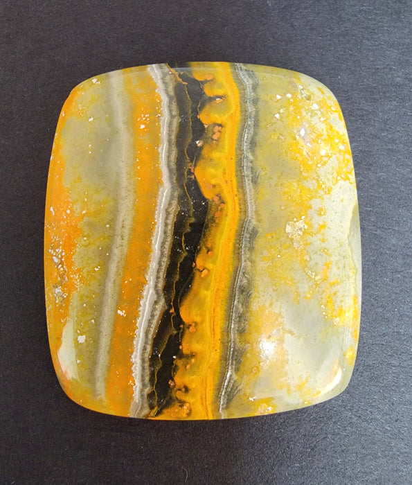 Bumble Bee Jasper Square Cabochon