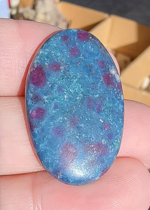 Ruby Kyanite Oval Cabochon