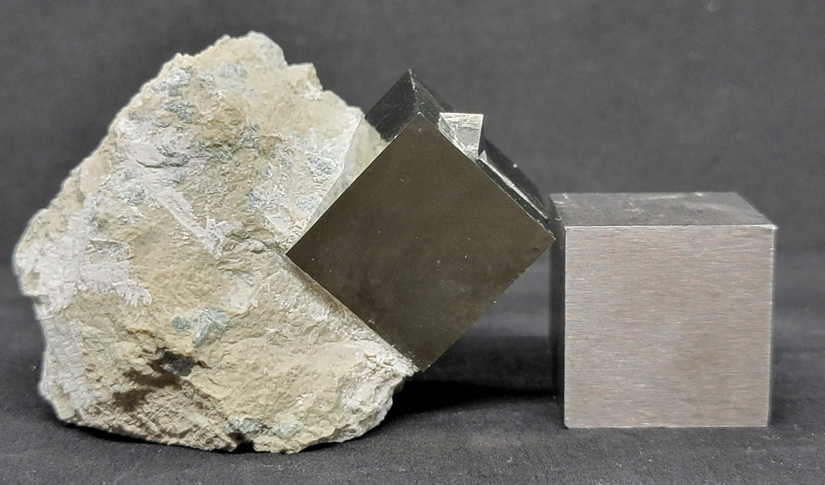 Large Natural Pyrite Cube in Matrix | Spain