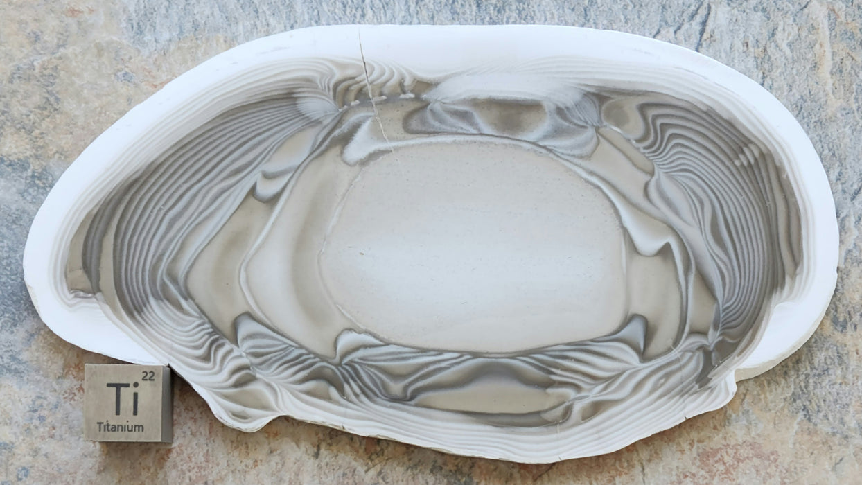 Polished Striped Flint Slab | Poland