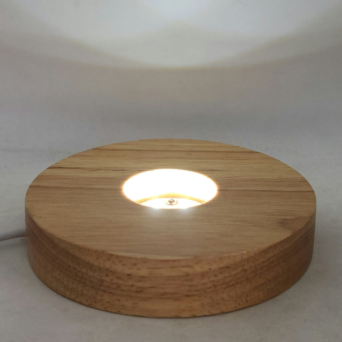 Wooden LED Light Base