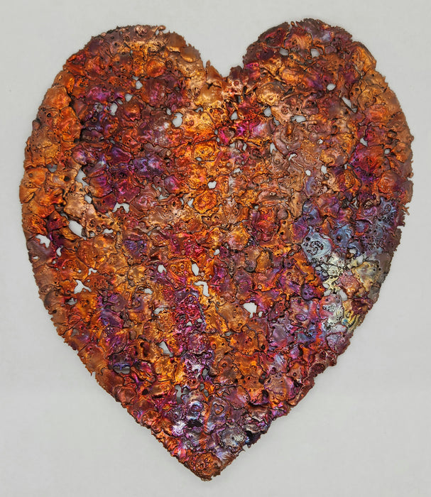 Beautiful Copper Splash Heart | Large
