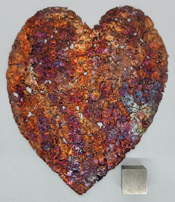 Beautiful Copper Splash Heart | Large