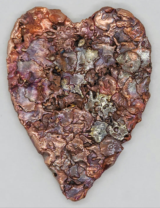 Beautiful Copper Splash Heart | Small