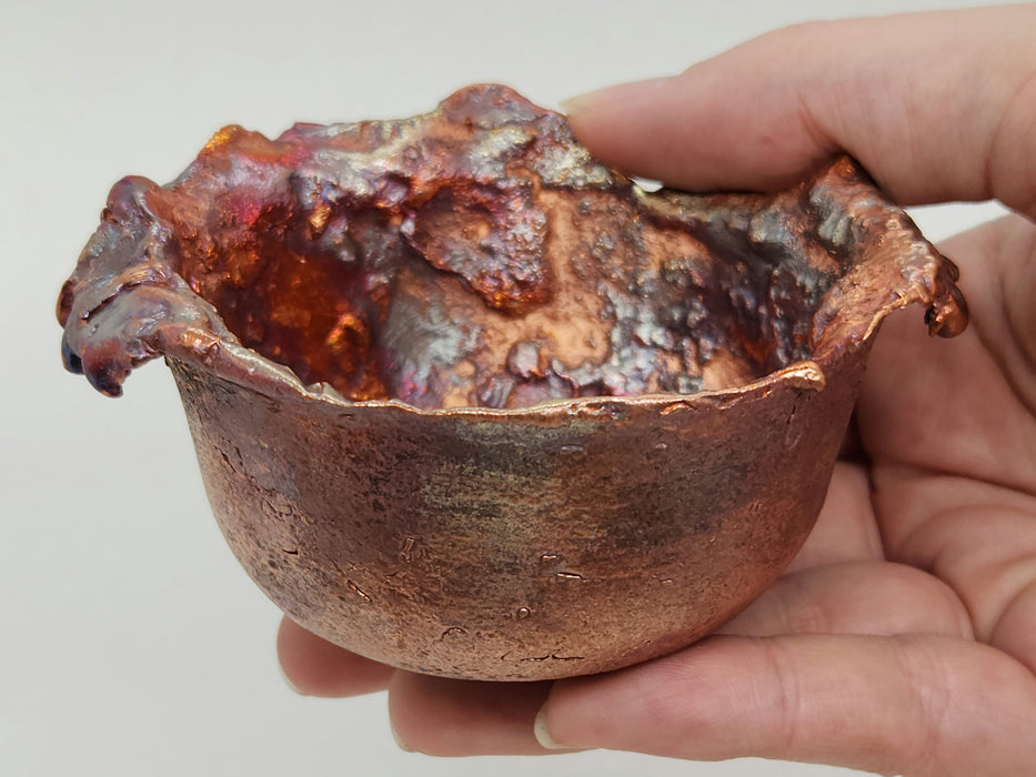 Beautiful Copper Hand Forged Decorative Bowl | Small
