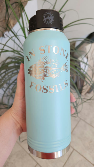 In Stone Fossils Logo Water Bottle