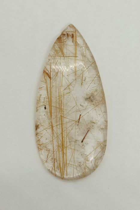 Rutilated Quartz Teardrop Cabochon