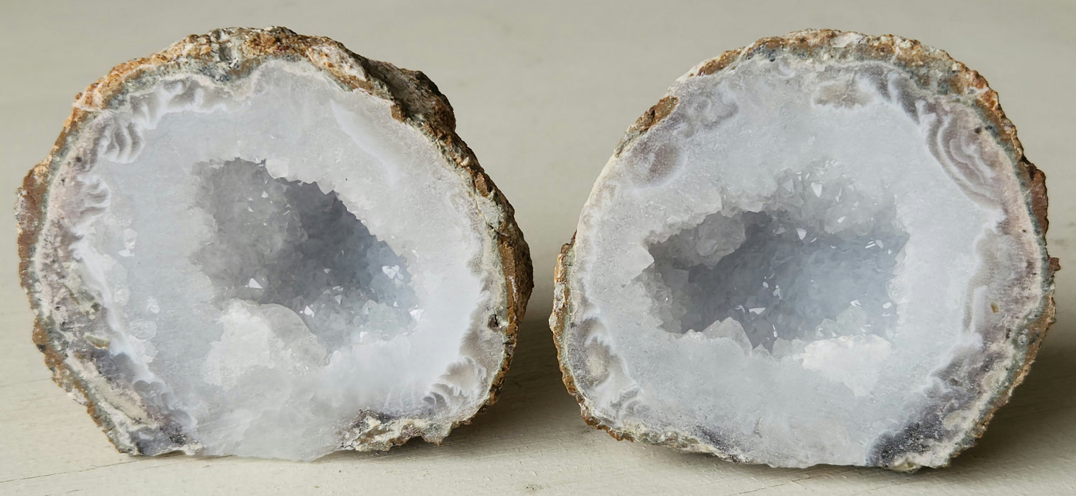 Las Choyas "Coconut" Geode Pair | Mexico