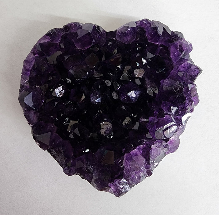 2.75" Amethyst Heart With Druzy Inclusions | Uruguay