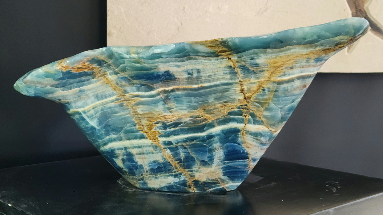 Gorgeous Blue Calcite Bowl | Argentina