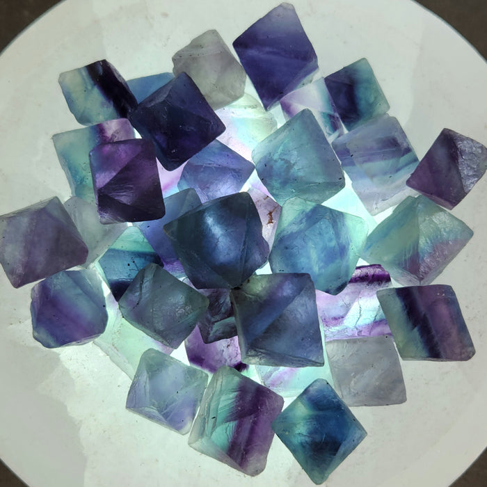 Natural Fluorite Octahedrons