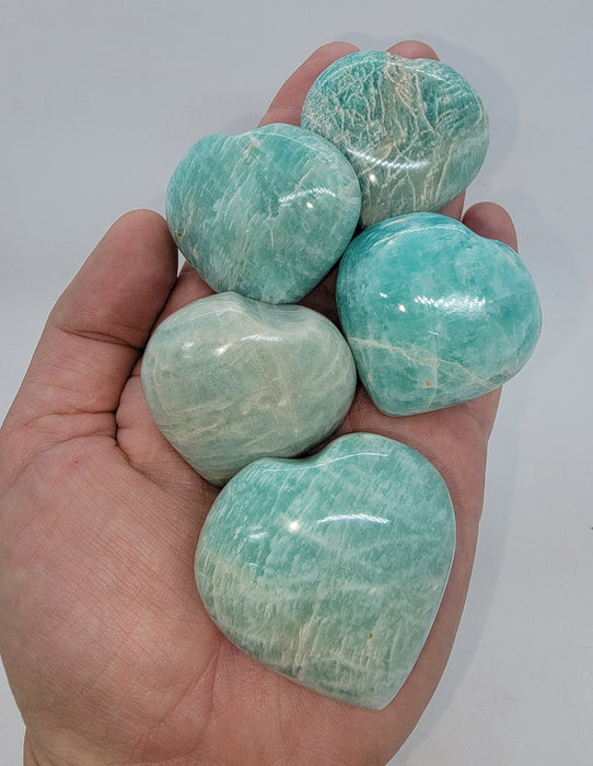 Amazonite Hearts