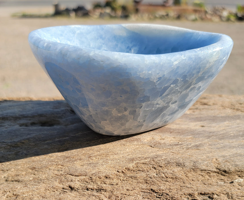 A+ Quality Blue Calcite Bowl | Madagascar