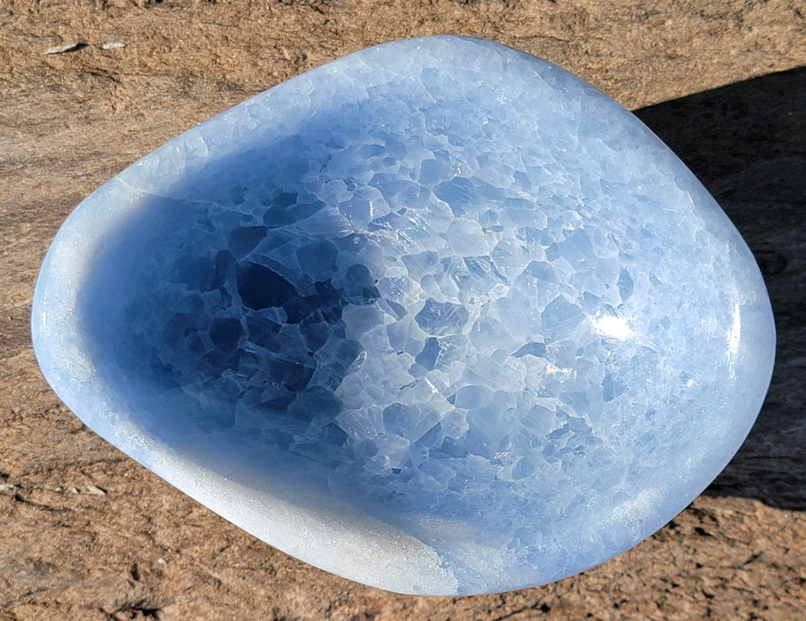 A+ Quality Blue Calcite Bowl | Madagascar