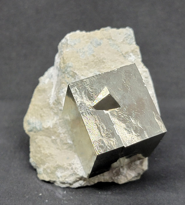 Large Natural Pyrite Cube in Matrix | Spain