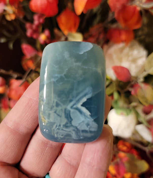 Gorgeous Argentinian Blue Calcite Palm Stone | Argentina