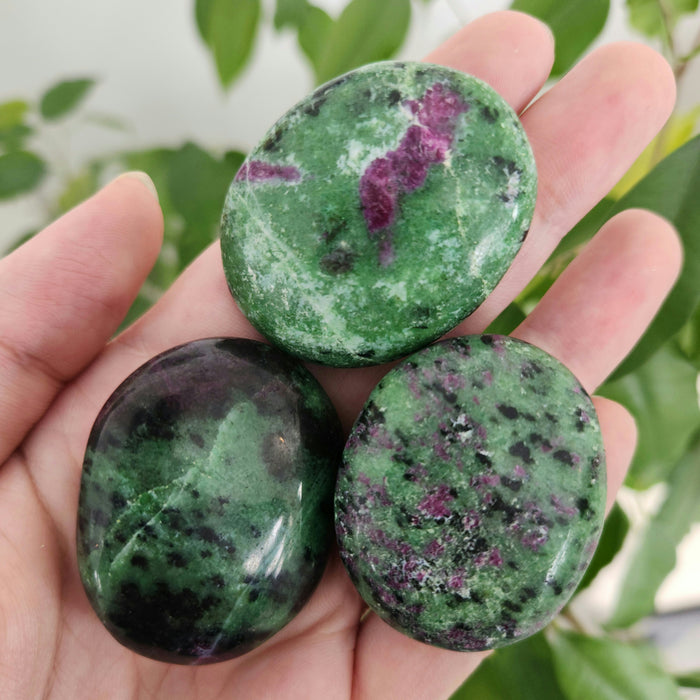 Ruby Zoisite Palm Stones