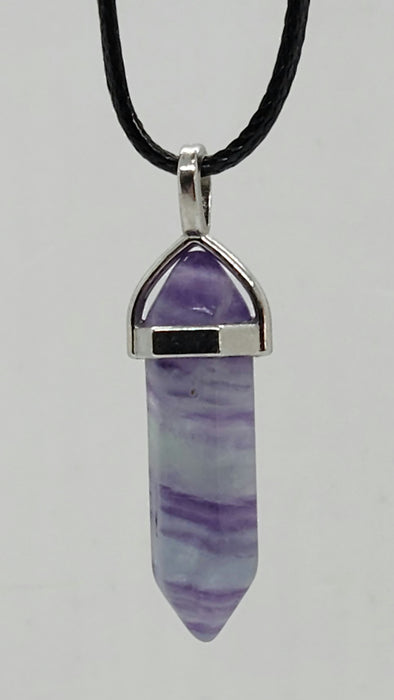 Fluorite Double Terminated Wand Necklace